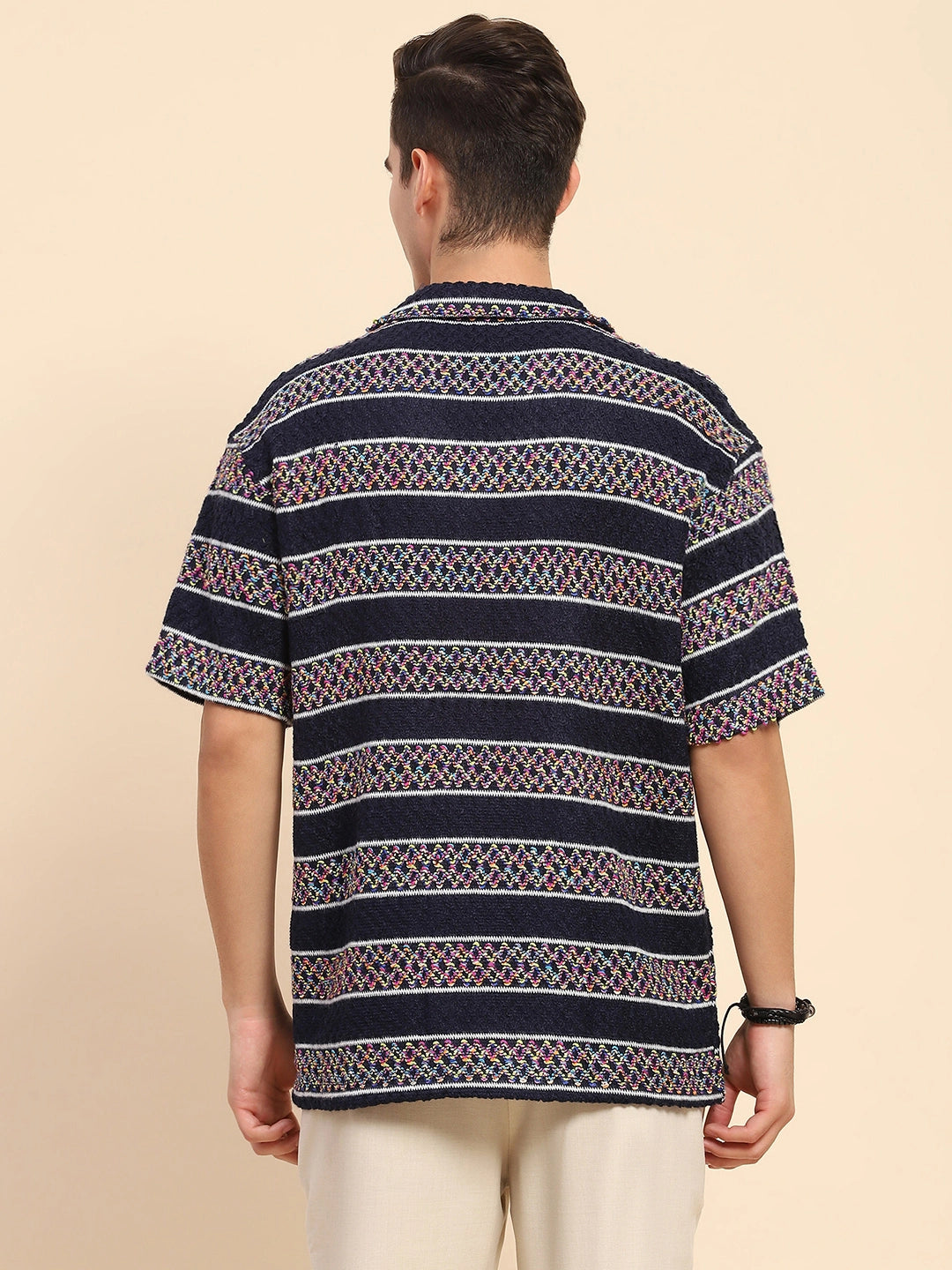 Poly Blend Knitted Oversized Shirt