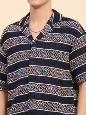 Poly Blend Knitted Oversized Shirt
