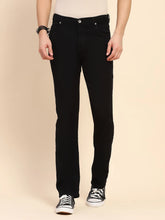 Black Cotton Blend Jeans