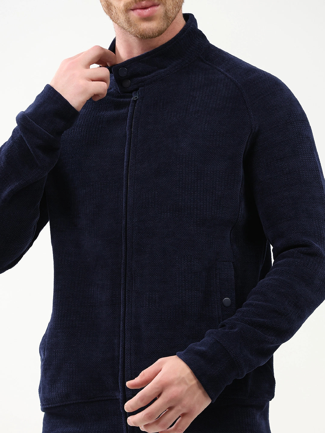 Wool-Blend Raglan Sleeve Jacket