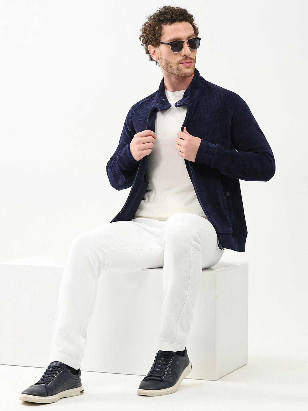 Wool-Blend Raglan Sleeve Jacket