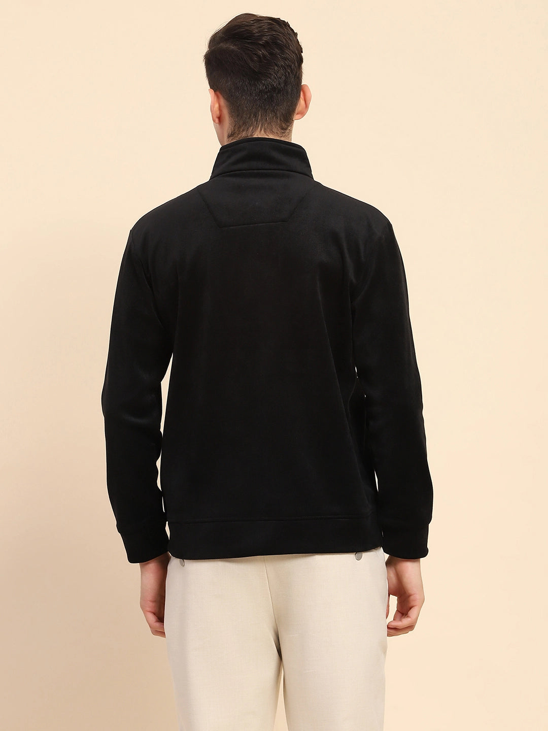 Black  Solid Jacket - Global Republic