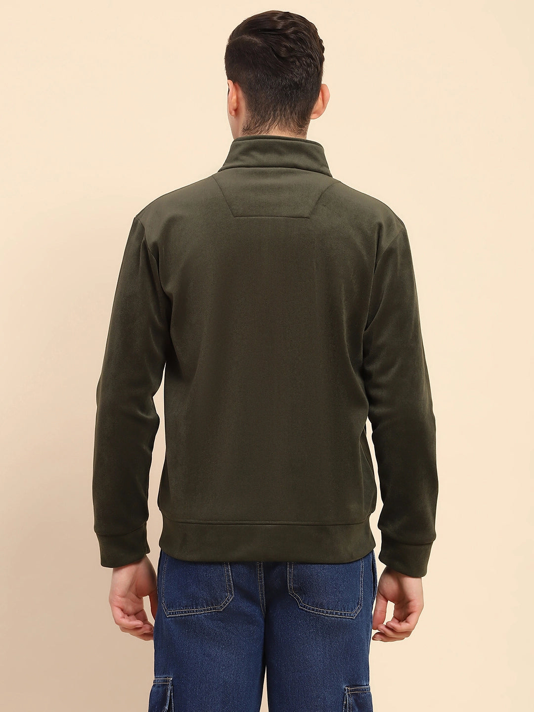 Olive  Solid Jacket - Global Republic