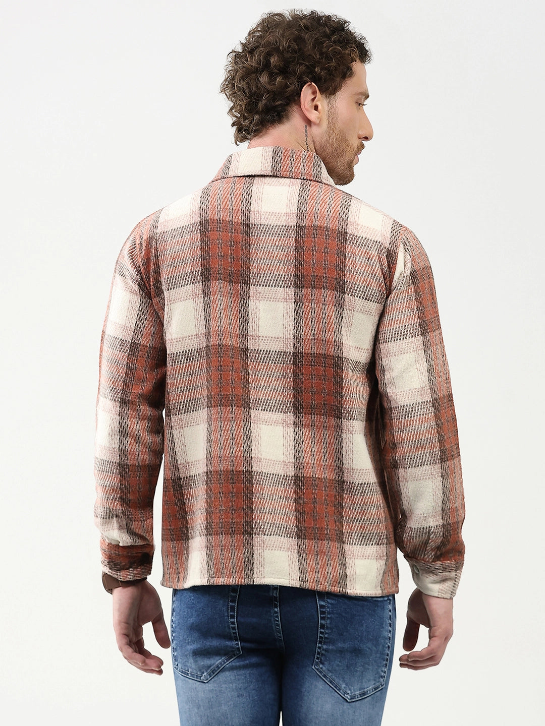 Wool Blend Checked Shacket