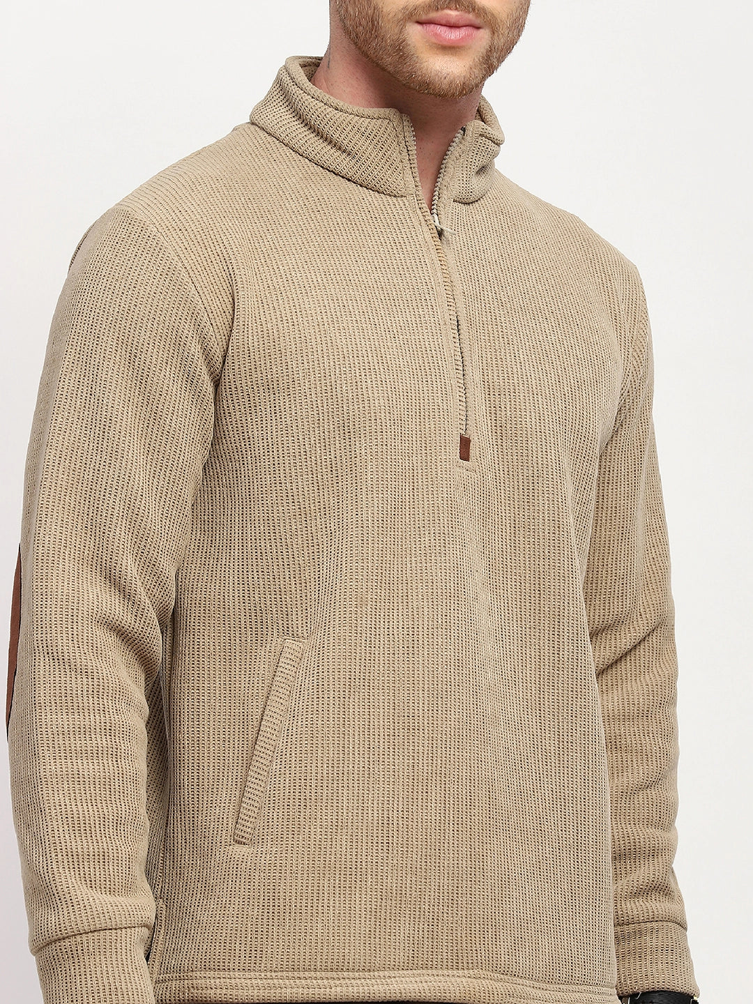 Wool-Blend Half-Zip Sweatshirt