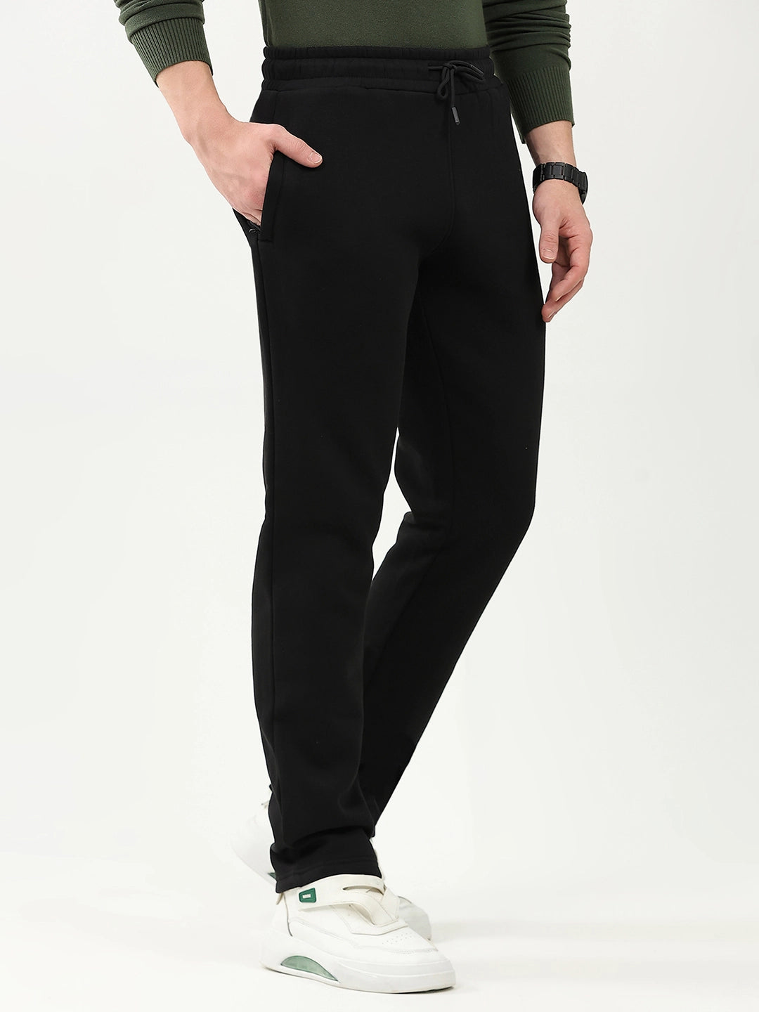 Cotton Fleece-Lined Casual Lower