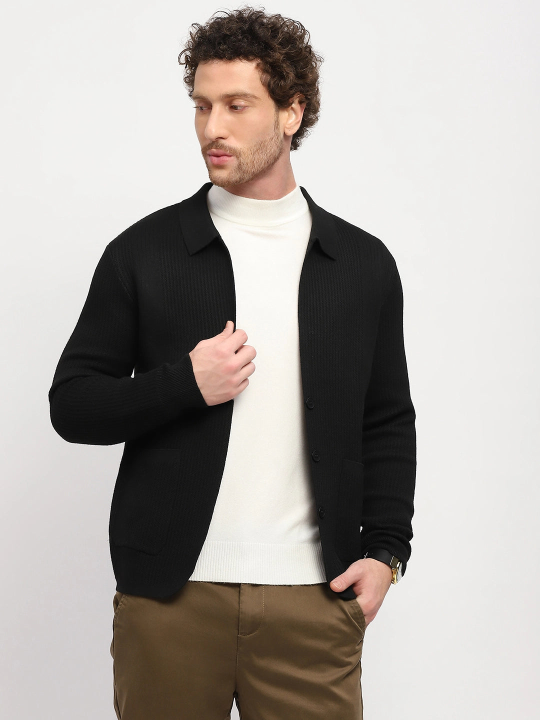 Solid Textured Winter Shacket - Global Republic