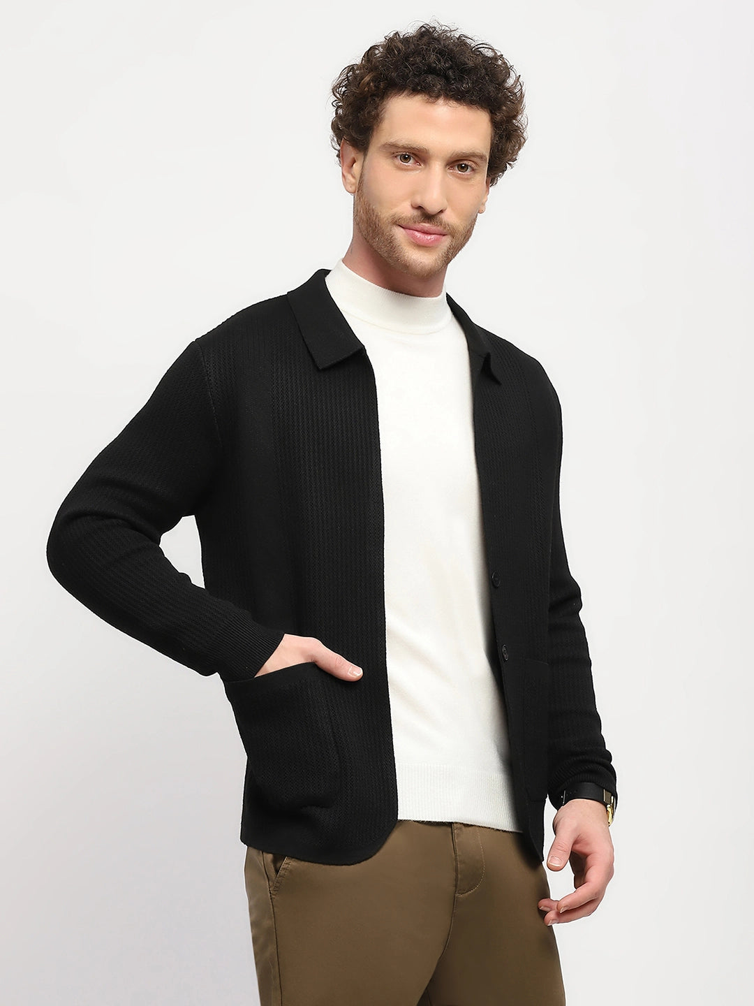 Solid Textured Winter Shacket - Global Republic