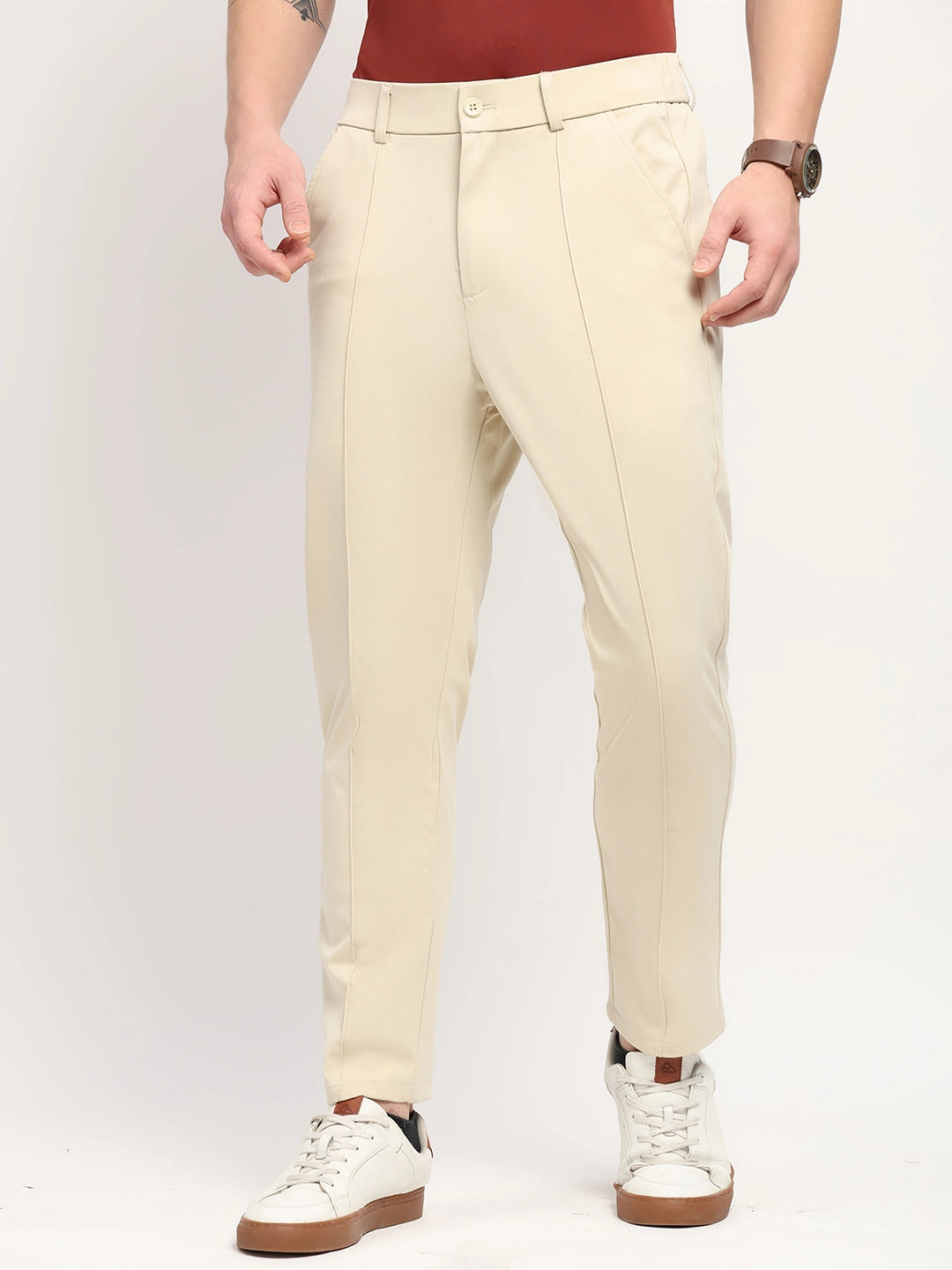 Fawn Slim Fit Trousers