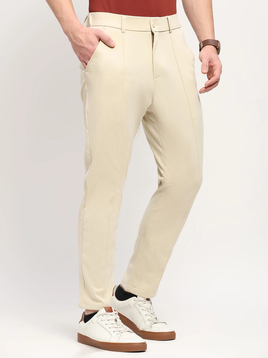 Fawn Slim Fit Trousers