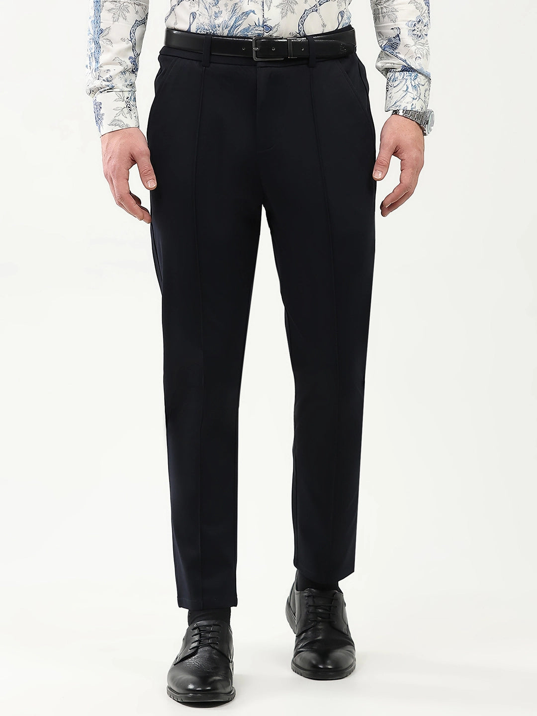 Navy Slim Fit Trousers