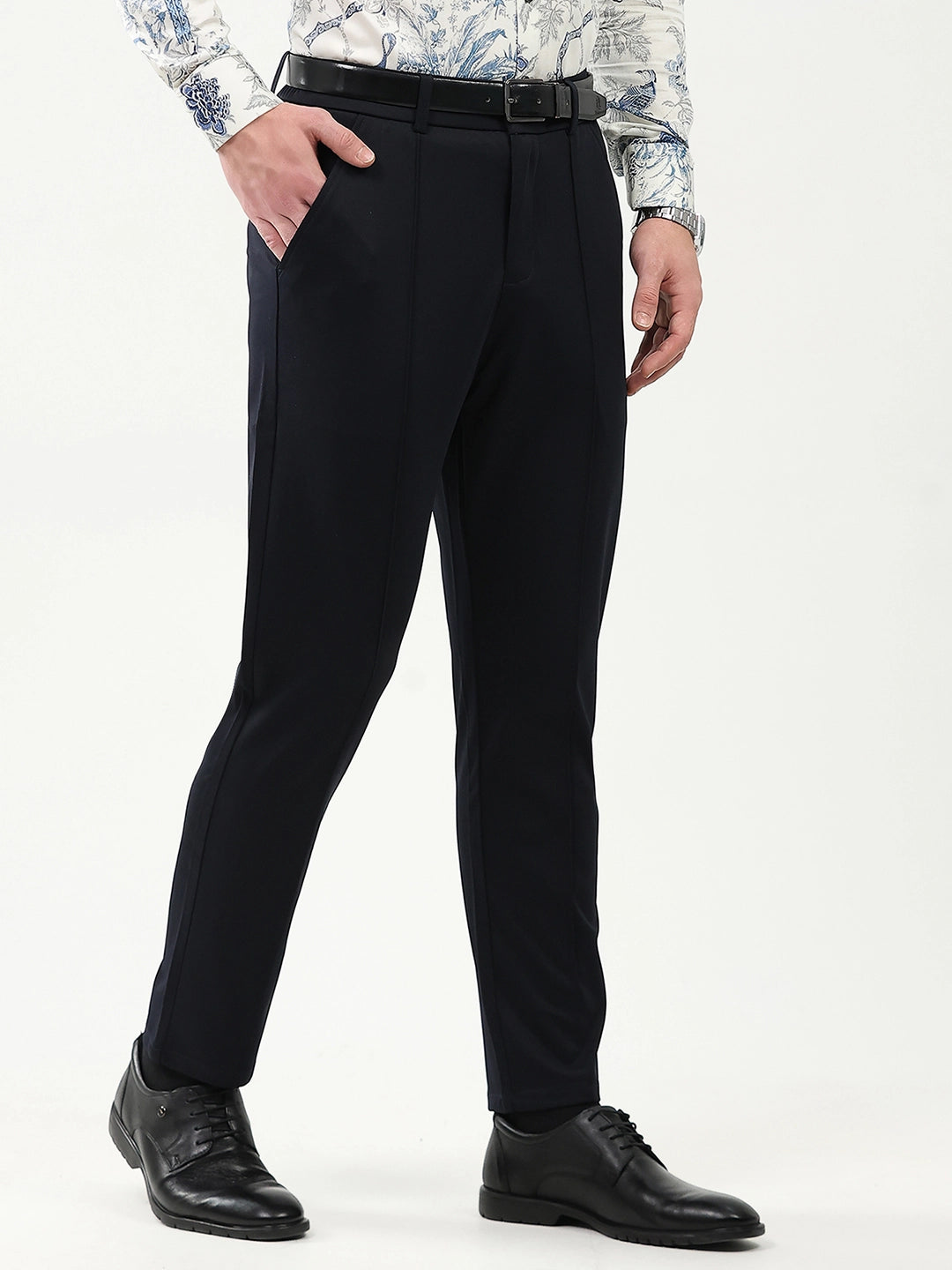 Navy Slim Fit Trousers