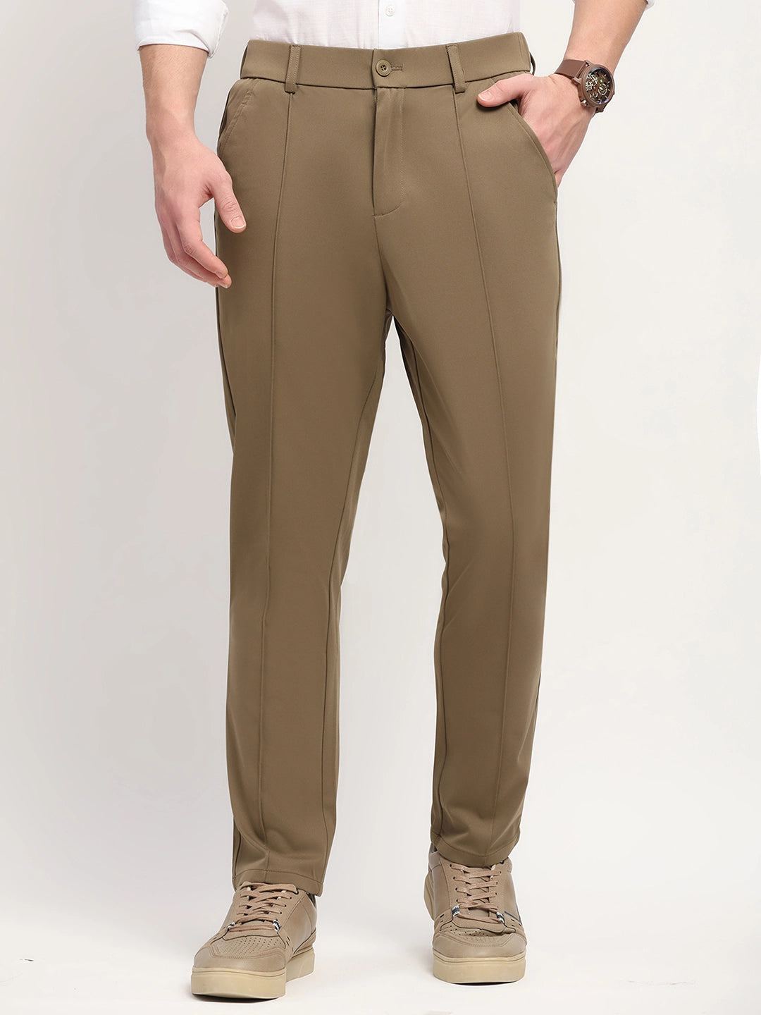 Olive Slim Fit Trousers