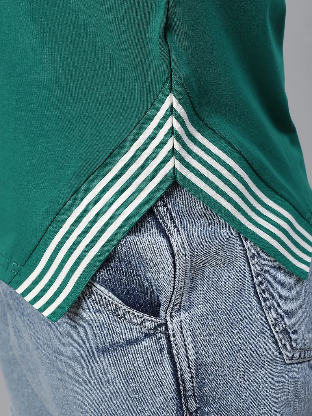 Green Graphic Cotton Blend Top - Global Republic