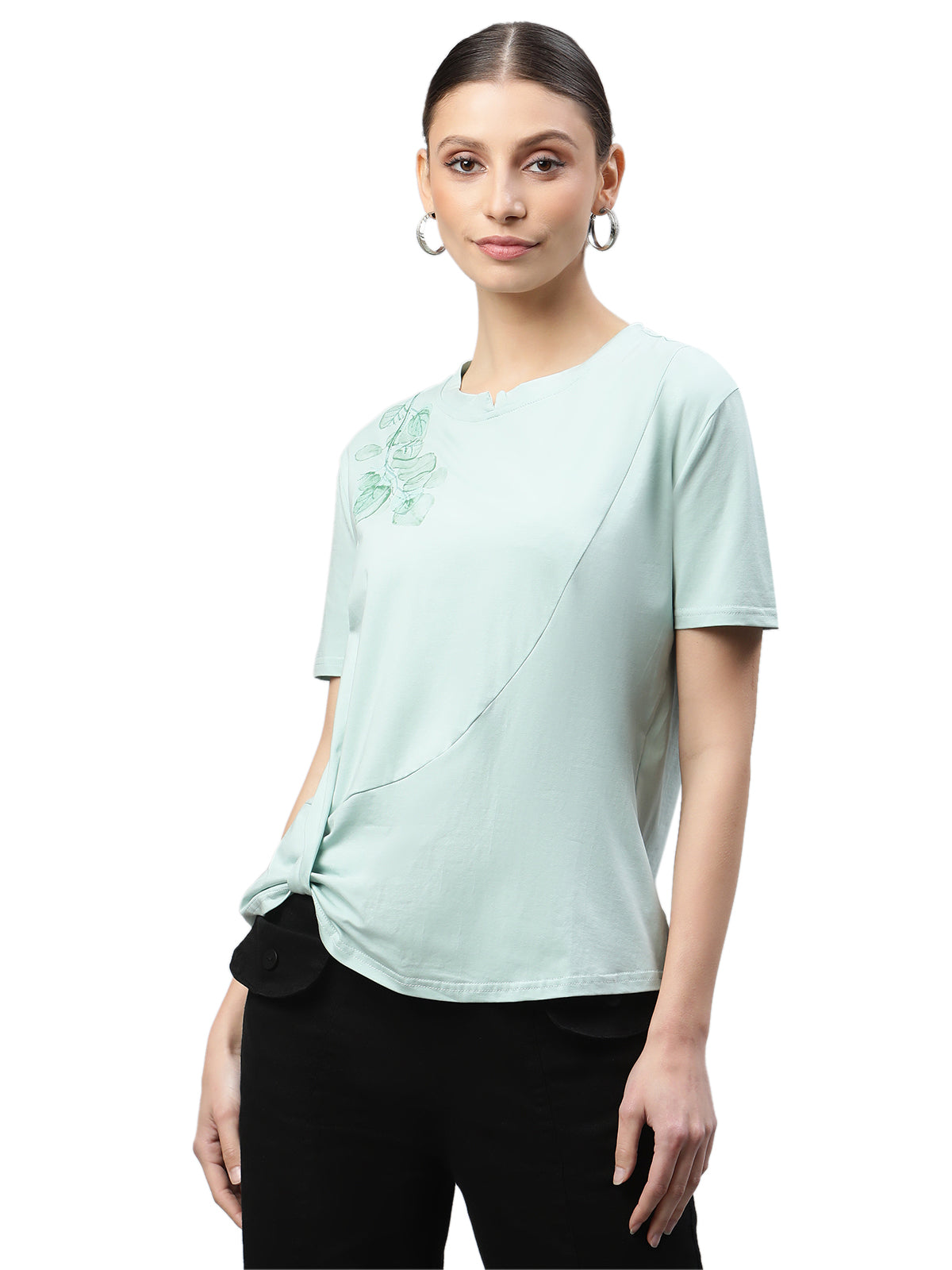 Green Cotton Regular Fit Top - Global Republic