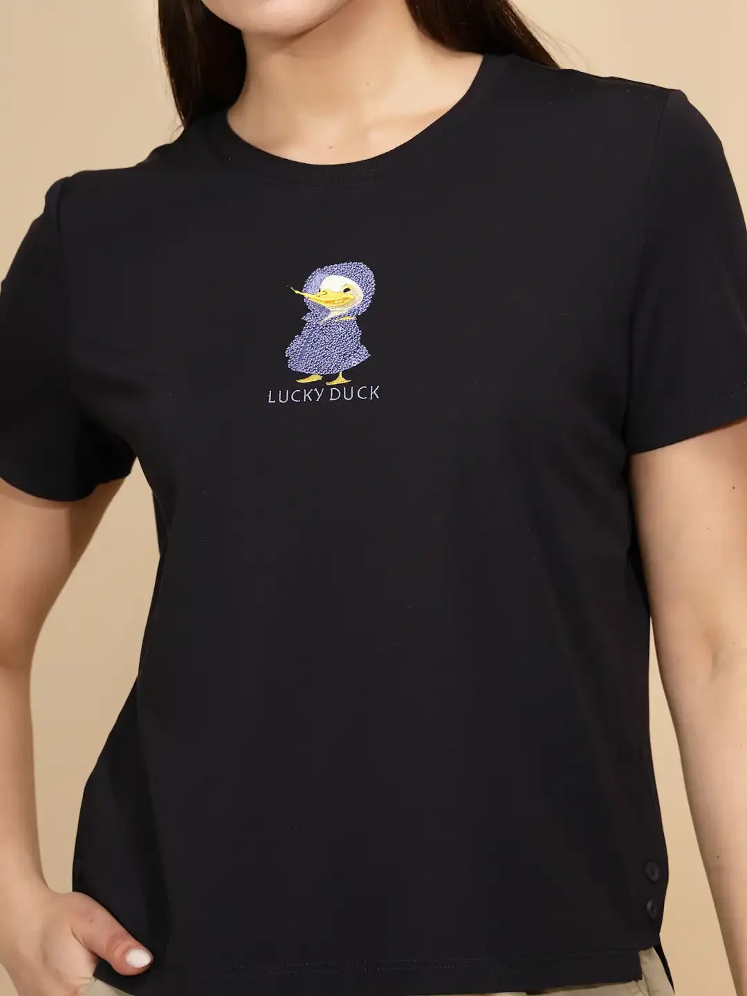 Navy Regular Fit Cotton Blend Top - Global Republic