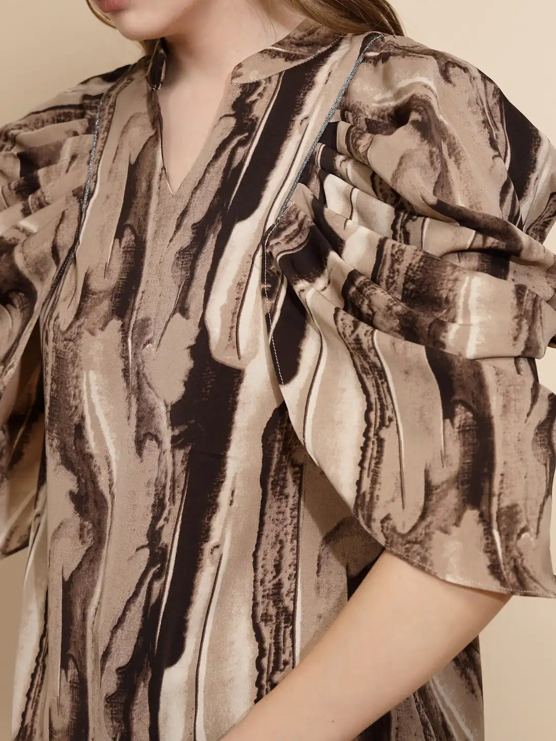 Coffee  Loose Fit Blouse For Women - Global Republic