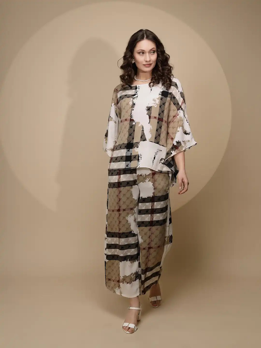 Khaki  Regular Fit Co-Ord Set - Global Republic