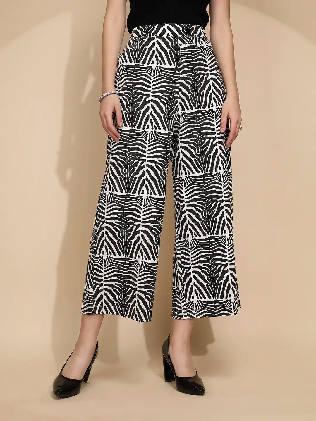 Monochrome Zebra Print Lower