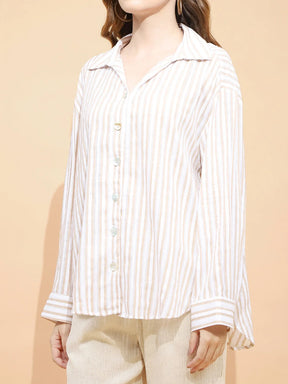 White Striped Cotton Shirt