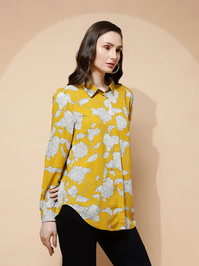 Mango Rayon Regular Fit Shirt For Women