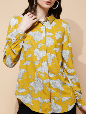 Mango Rayon Regular Fit Shirt For Women