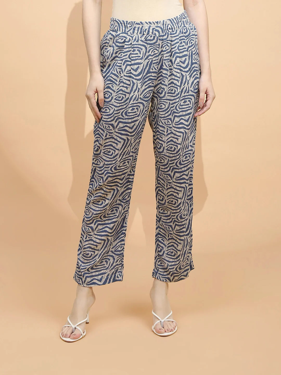 Printed Rayon Relaxed Fit Lower