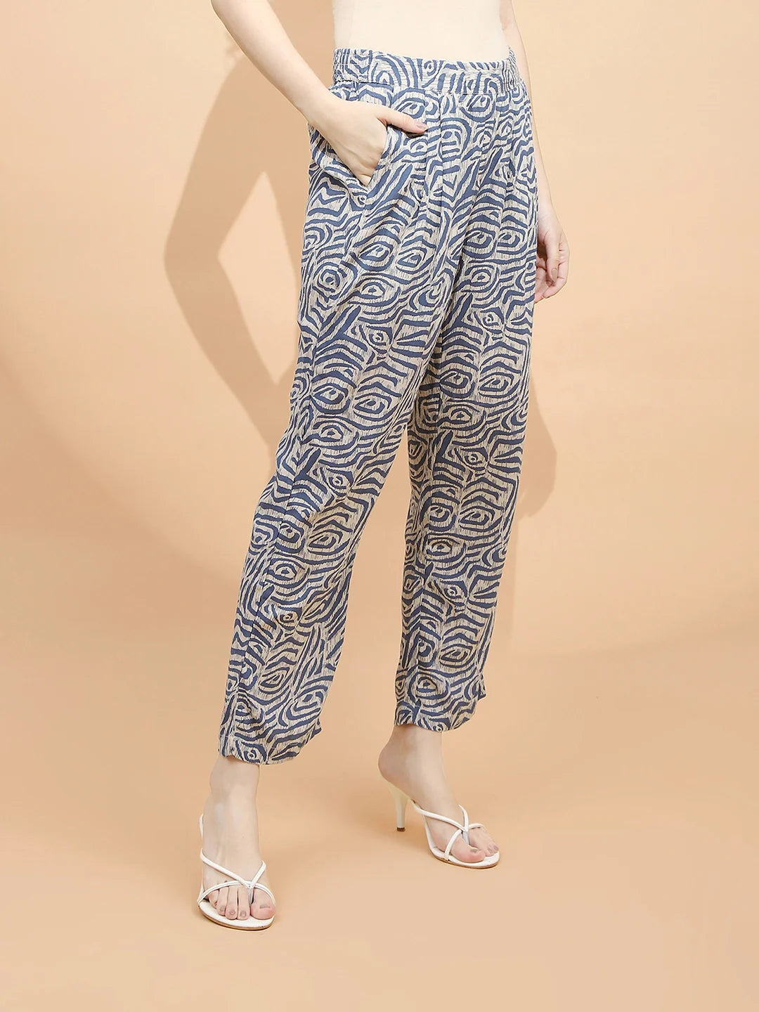 Printed Rayon Relaxed Fit Lower - Global Republic