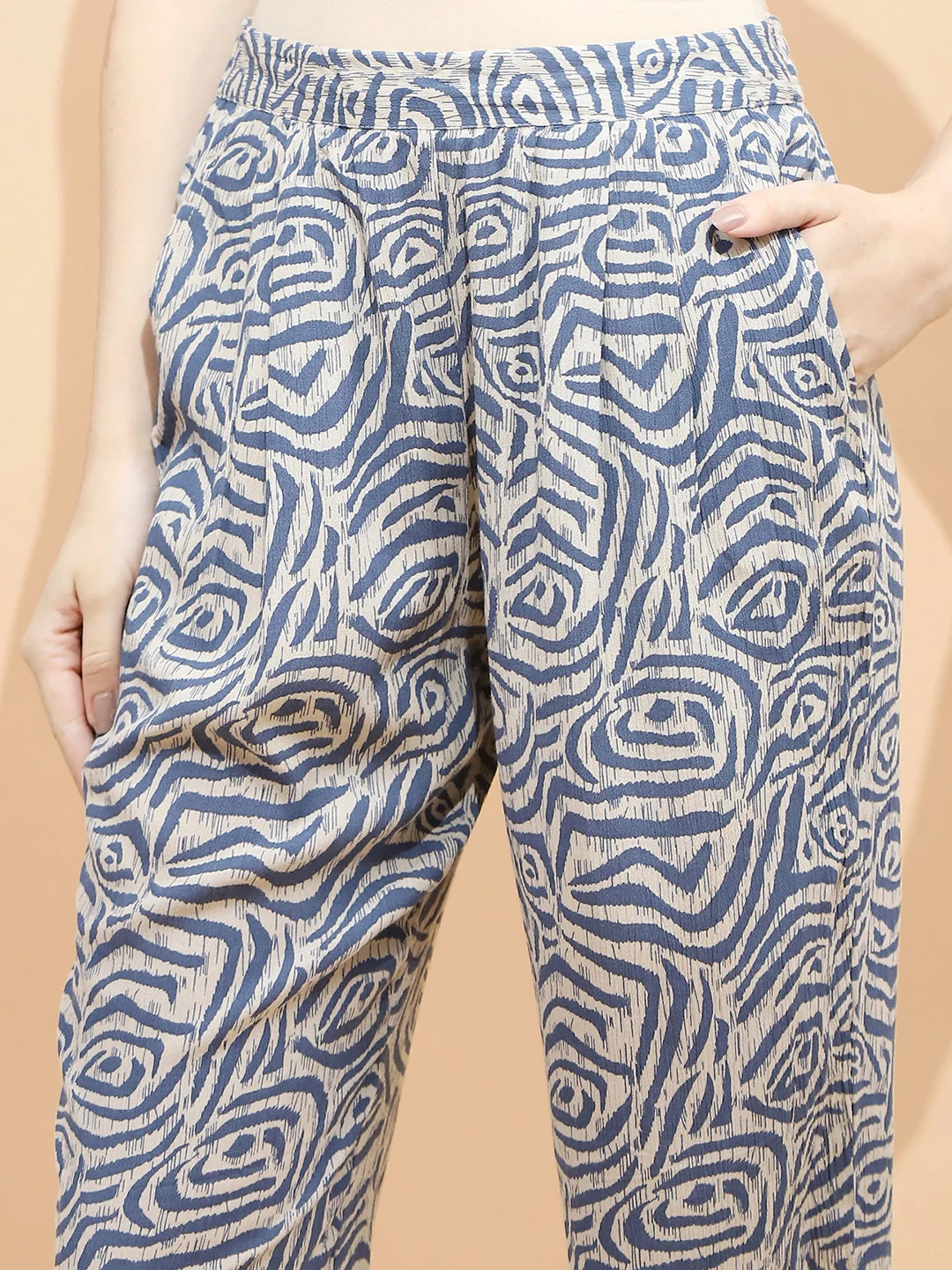 Printed Rayon Relaxed Fit Lower