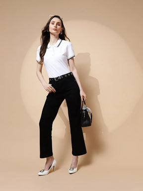 White Cotton Regular Fit T-Shirt