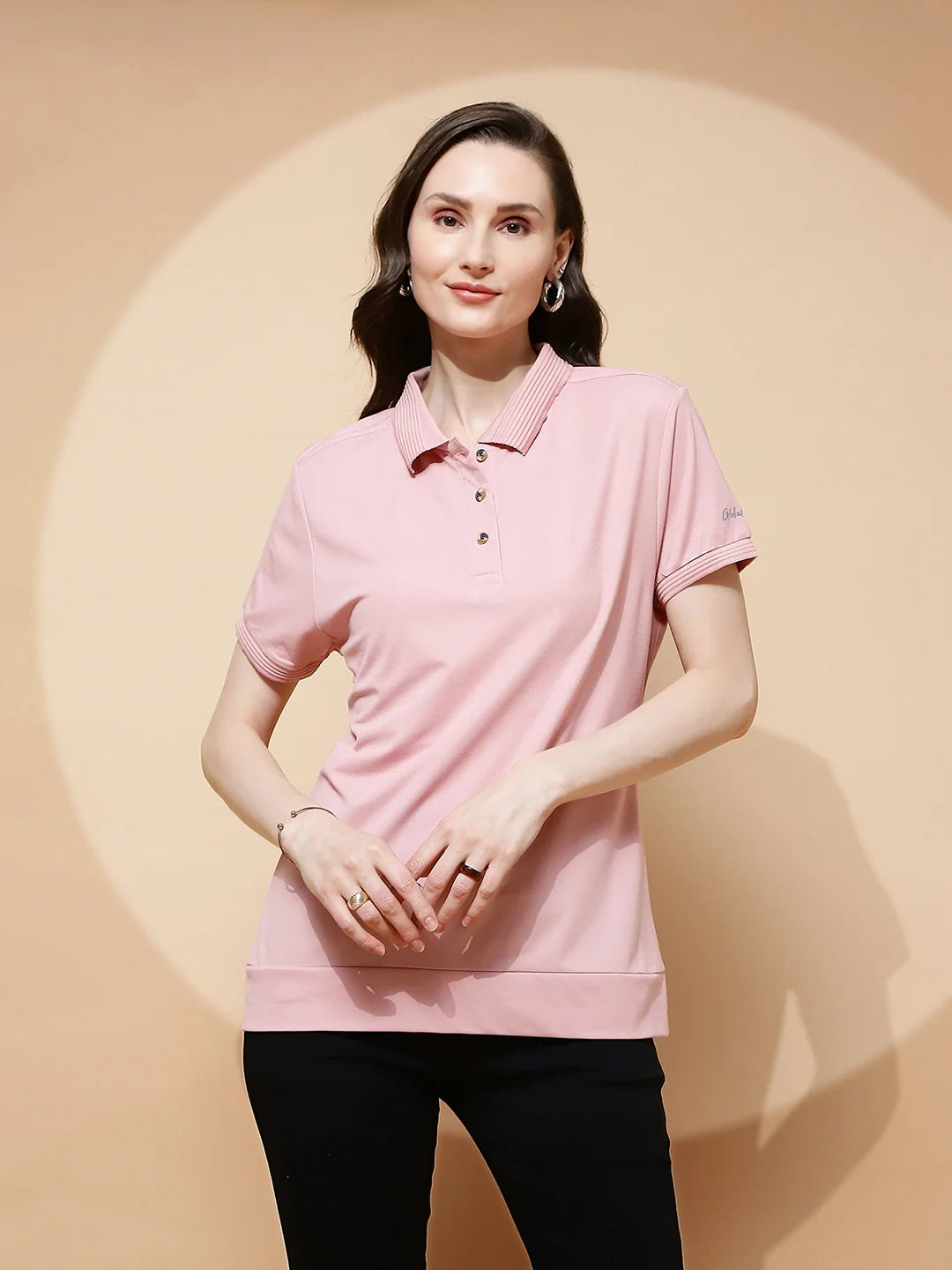 Peach Rayon Blend T-Shirt - Global Republic