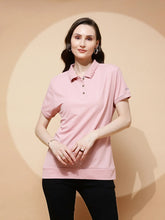 Light Peach Rayon Blend Regular Fit Top For Women