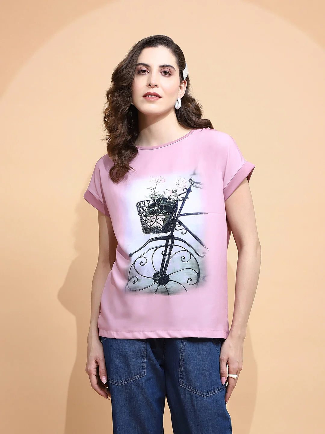 Pink Graphic Cotton Top - Global Republic