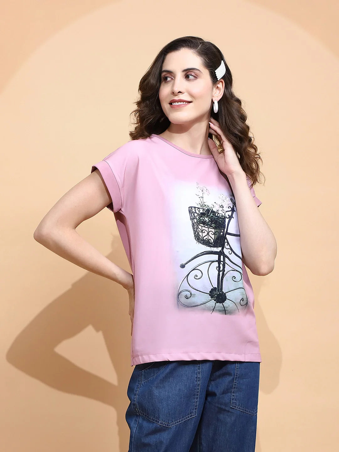 Pink Graphic Cotton Top - Global Republic