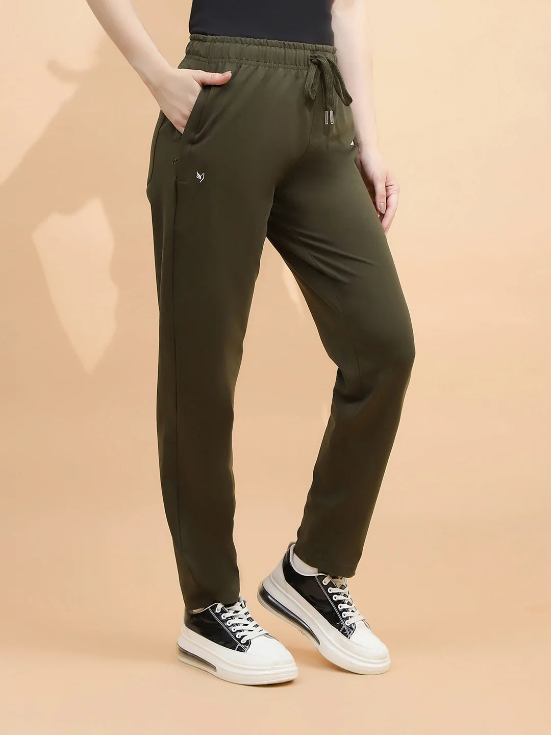 Olive Green Cotton Blend Lower - Global Republic
