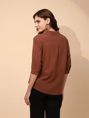 Mocha Cotton Formal Shirt