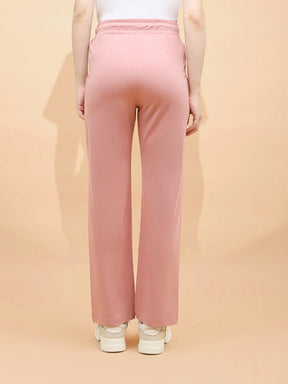 Blush Pink Cotton Blend Regular Fit Lower For Women