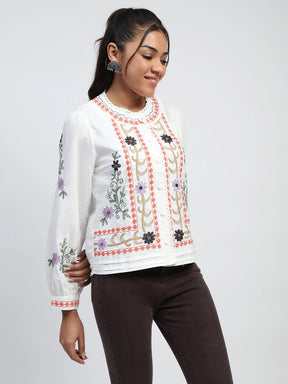 Embroidered Cotton Shirt