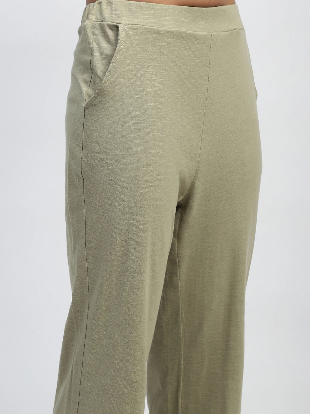 Green Solid cotton Lounge Wear - Global Republic