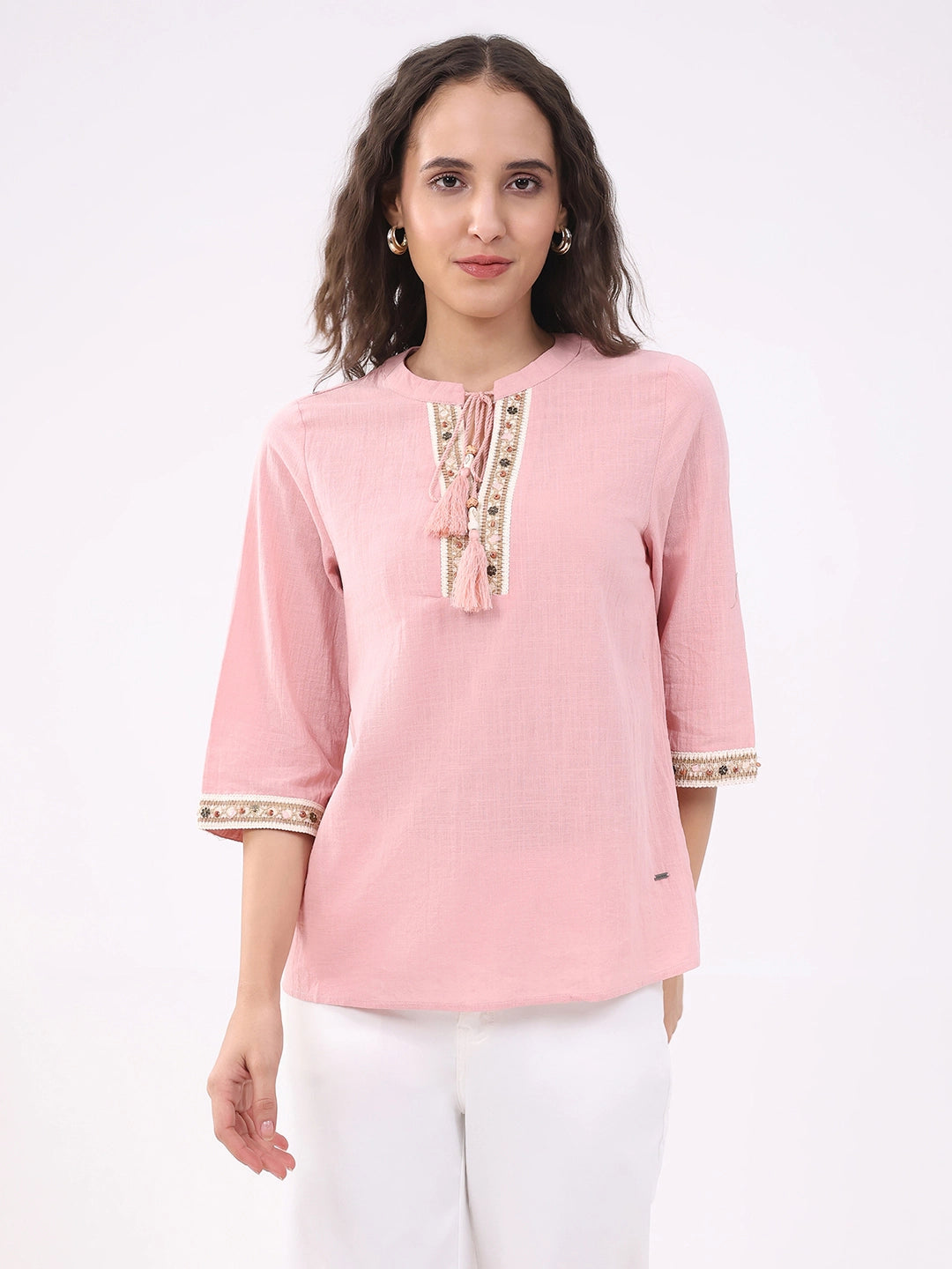 Dusty Pink Cotton Top - Global Republic