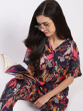 Floral Viscose Muslin Night Suit - Global Republic