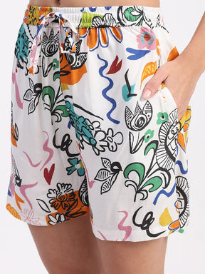 Modal Rayon Quirky Print Short Set - Global Republic