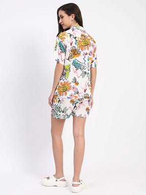 Modal Rayon Quirky Print Short Set - Global Republic