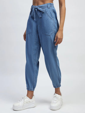 Boyfriend Fit Cotton Blend Jeans
