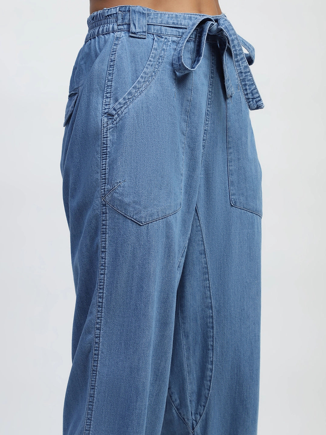 Boyfriend Fit Cotton Blend Jeans