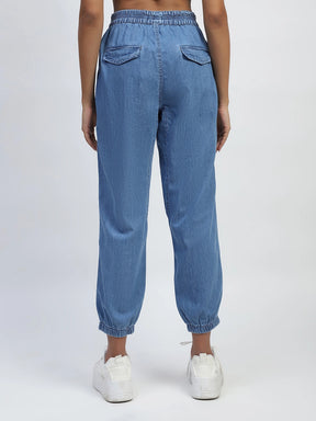 Boyfriend Fit Cotton Blend Jeans