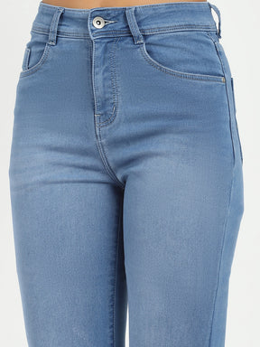 Blue High Waist Slim Jeans