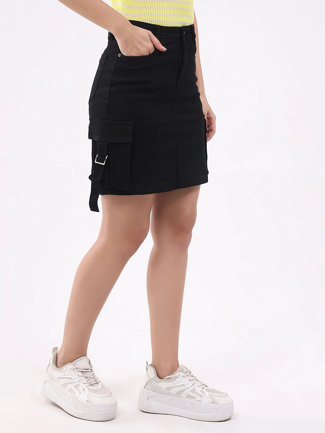 Black High-Rise Mini Skirt - Global Republic