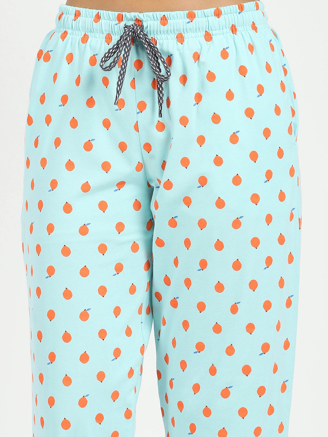 Sky Printed Cotton Nightsuit - Global Republic