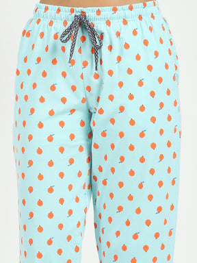 Sky Printed Cotton Nightsuit